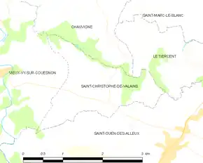 Poziția localității Saint-Christophe-de-Valains