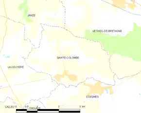 Poziția localității Sainte-Colombe
