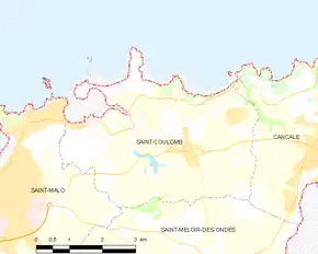 Poziția localității Saint-Coulomb