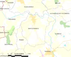 Poziția localității Saint-Domineuc