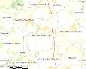 Poziția localității Saint-Étienne-en-Coglès