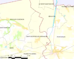 Poziția localității Saint-Georges-de-Gréhaigne