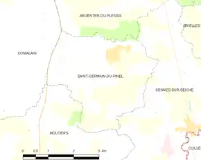 Poziția localității Saint-Germain-du-Pinel