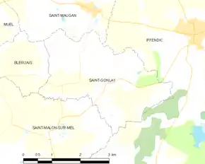 Poziția localității Saint-Gonlay
