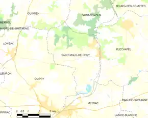 Poziția localității Saint-Malo-de-Phily