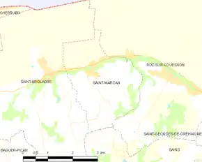 Poziția localității Saint-Marcan