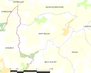 Poziția localității Saint-Séglin