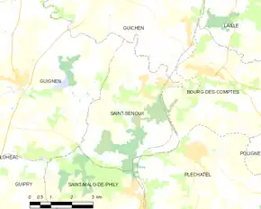 Poziția localității Saint-Senoux