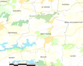 Poziția localității Saint-Thurial