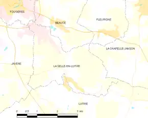 Poziția localității La Selle-en-Luitré
