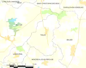 Poziția localității Taillis