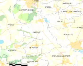 Poziția localității Talensac