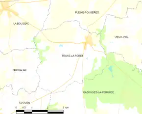 Poziția localității Trans-la-Forêt