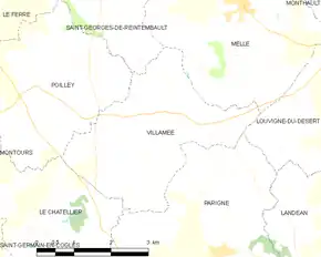 Poziția localității Villamée