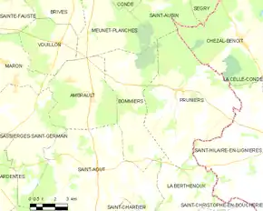 Poziția localității Bommiers