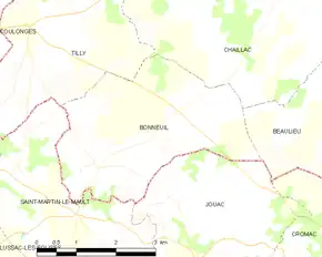 Poziția localității Bonneuil