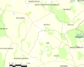 Poziția localității Buxeuil