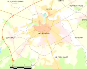 Poziția localității Châteauroux