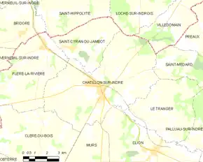 Poziția localității Châtillon-sur-Indre