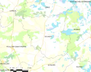 Poziția localității Douadic