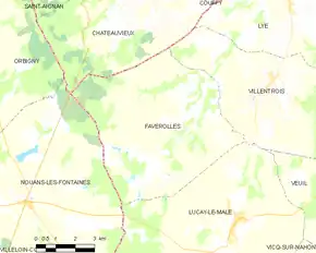 Poziția localității Faverolles