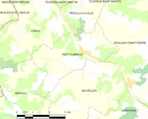 Poziția localității Fontgombault