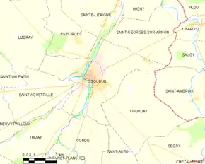 Poziția localității Issoudun