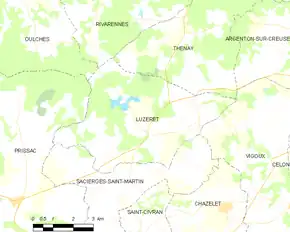 Poziția localității Luzeret