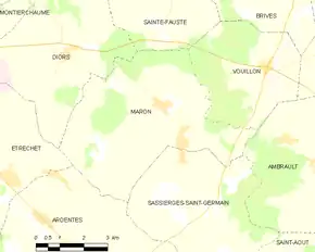 Poziția localității Mâron