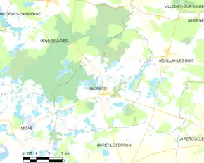 Poziția localității Méobecq