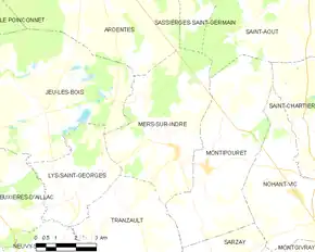 Poziția localității Mers-sur-Indre