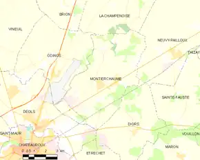 Poziția localității Montierchaume