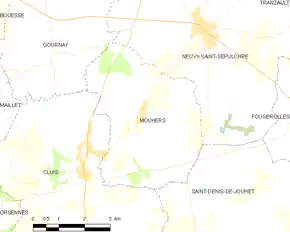 Poziția localității Mouhers