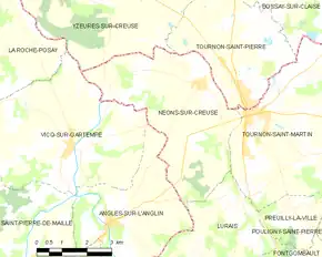 Poziția localității Néons-sur-Creuse