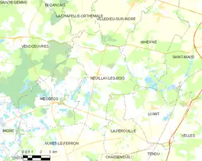 Poziția localității Neuillay-les-Bois