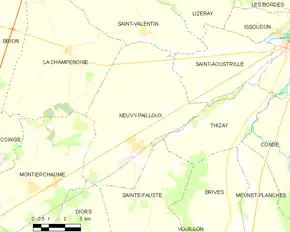 Poziția localității Neuvy-Pailloux
