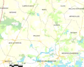 Poziția localității Paulnay