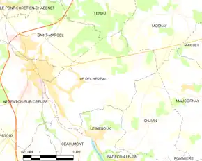 Poziția localității Le Pêchereau