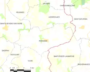 Poziția localității Pérassay