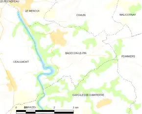 Poziția localității Badecon-le-Pin