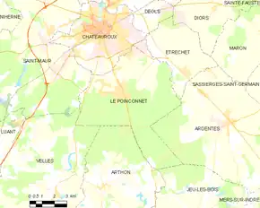 Poziția localității Le Poinçonnet