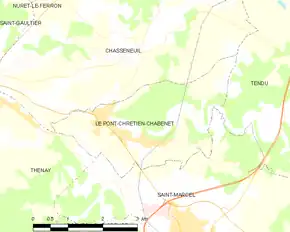Poziția localității Le Pont-Chrétien-Chabenet