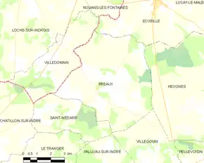 Poziția localității Préaux