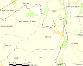 Poziția localității Reuilly