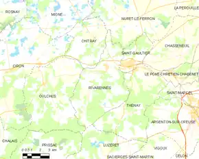 Poziția localității Rivarennes