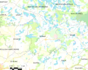 Poziția localității Rosnay