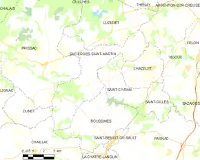 Poziția localității Sacierges-Saint-Martin