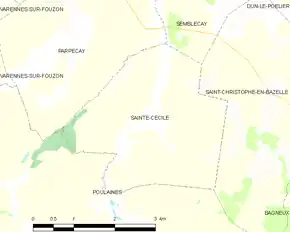 Poziția localității Sainte-Cécile