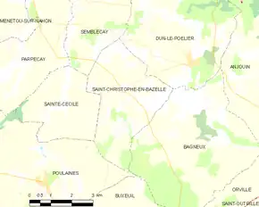 Poziția localității Saint-Christophe-en-Bazelle