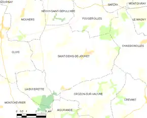 Poziția localității Saint-Denis-de-Jouhet